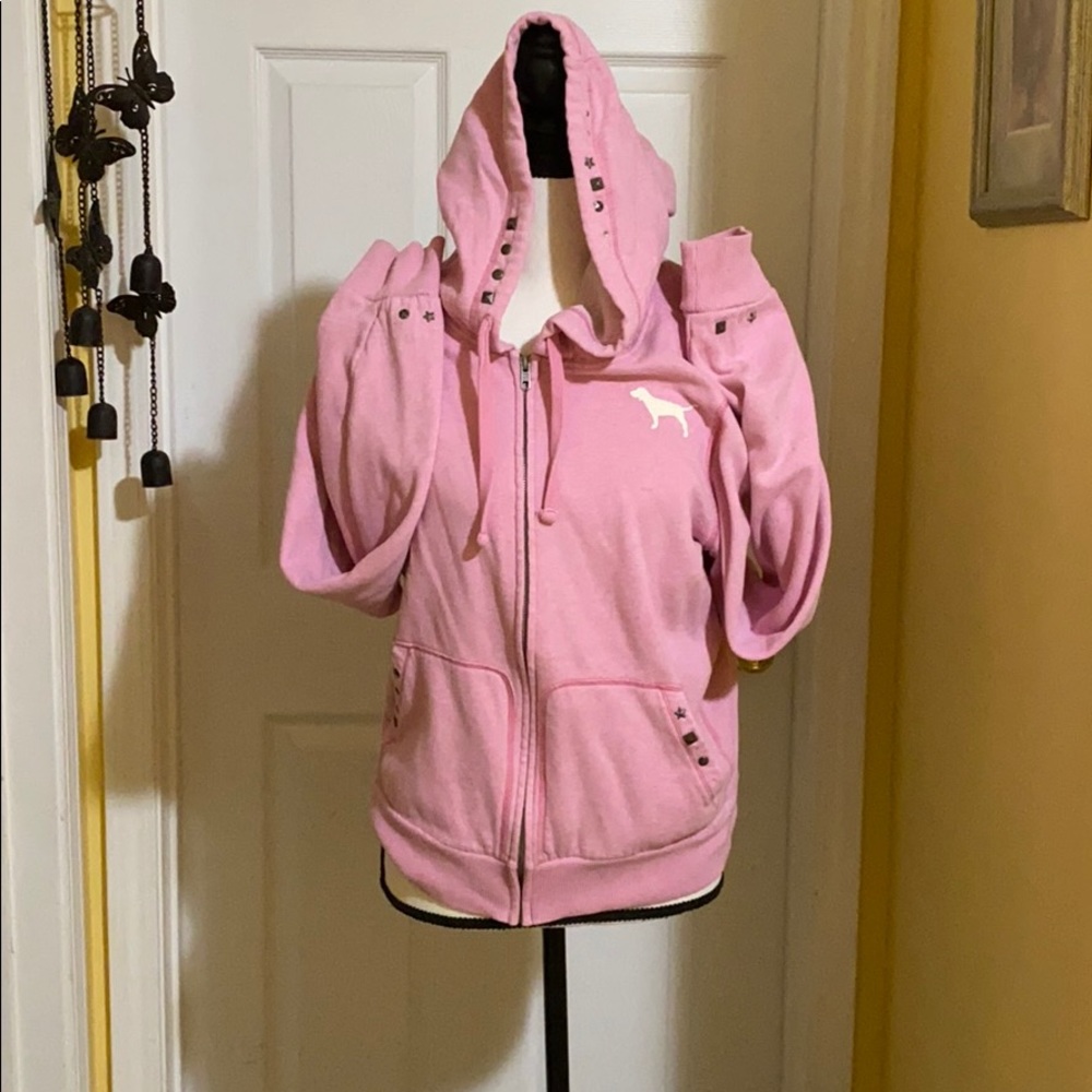 Victoria’s Secret Pink Brass Embellished Hoodie